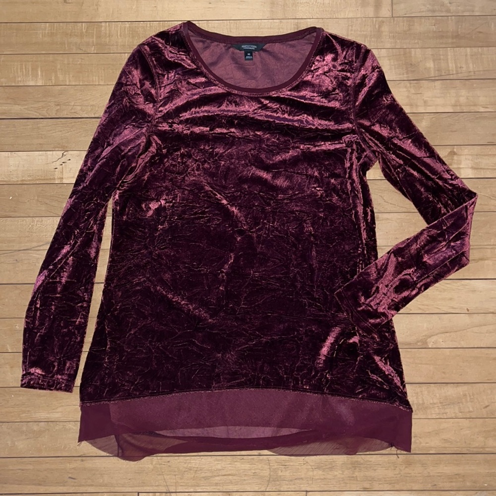 Vera wang velvet shirt